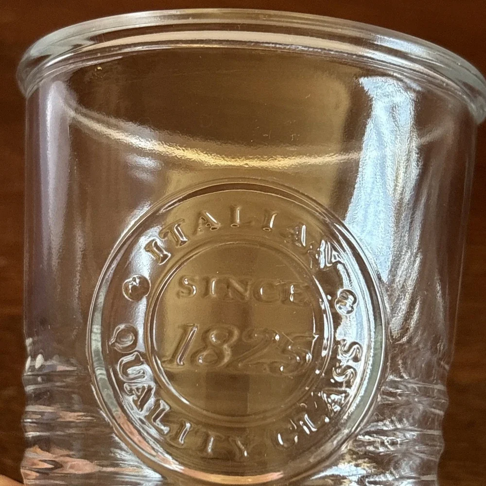 Tumbler Set Italy Bormioli Rocco Drinking Glasses Italian Set Of 2 Clear Vintage